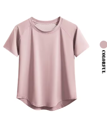 DRUR Women Sports T-shirt Short Sleeve Quick Dry Loose Compression Shirt Female Summer Fitness Sweatshirt Running Gym Tops New