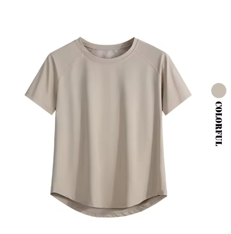 DRUR Women Sports T-shirt Short Sleeve Quick Dry Loose Compression Shirt Female Summer Fitness Sweatshirt Running Gym Tops New