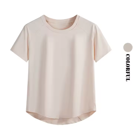 DRUR Women Sports T-shirt Short Sleeve Quick Dry Loose Compression Shirt Female Summer Fitness Sweatshirt Running Gym Tops New