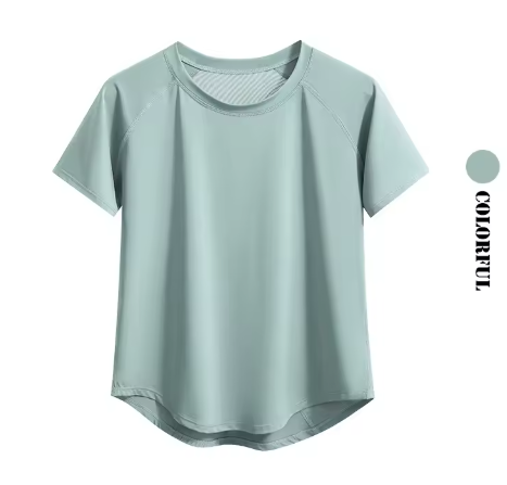 DRUR Women Sports T-shirt Short Sleeve Quick Dry Loose Compression Shirt Female Summer Fitness Sweatshirt Running Gym Tops New